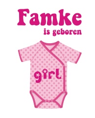 geboortesticker famke